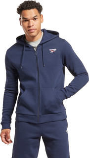 Толстовка мужская Reebok Identity Fleece Full-Zip Hoodie синяя L
