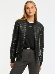 Бомбер женский oodji 18A03026 черный 38 EU