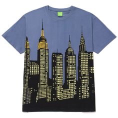 Футболка мужская Huf SKYLINE S/S TEE синяя S