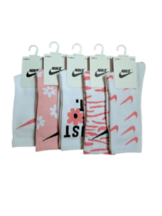 Комплект носков женских Nike LL666-3_5 розовых 37-41