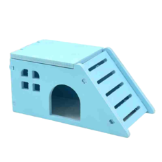 Домик-лестница для грызунов Bentfores, голубой, 15 х 7 х 7 см