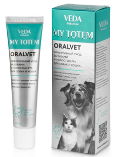 Гель для чистки зубов для кошек и собак Veda My Totem Oralvet 40 мл