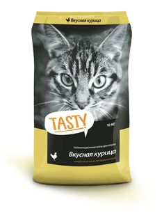 Сухой корм для кошек TASTY, курица, 2 шт. по 10 кг