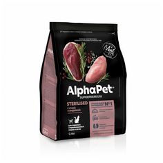 Сухой корм для кошек ALPHAPET, индейка, утка, 400г