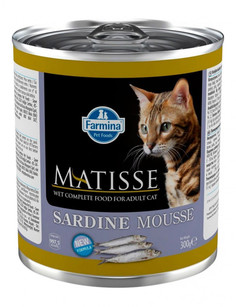 Влажный корм для взрослых кошек Farmina Matisse мусс с сардиной - 300 г х 6 шт