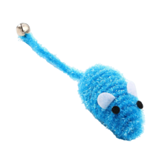 Игрушка для кошек Пижон мышь-погремушка синяя 7 см