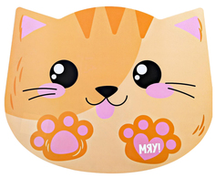 Коврик под миску для кошек Пушистое счастье «Мяу!», 35х28 см