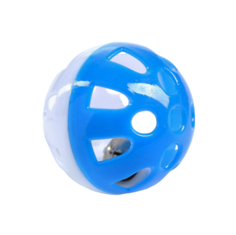 Игрушка для кошек Пижон шарик с бубенчиком Луна сине-белая 3,8 см