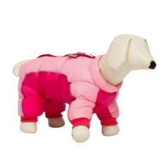 Комбинезон с замком для собак розовый размер 14 No Brand