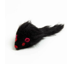 Игрушка для кошек Пижон Мышь малая черная 5 см