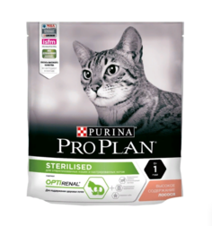Сухой корм для кошек Pro Plan Sterilised c лососем 0,4 кг