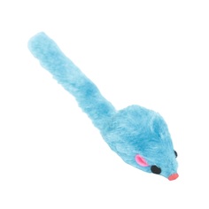 Игрушка для кошек "Мышь малая" цветная, 5 см, синяя No Brand