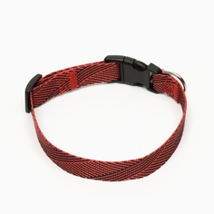 Ошейник "Вязанка", ширина 2 см, красный No Brand