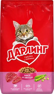 Сухой корм для кошек Дарлинг, мясо и овощи, 760 г