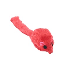 Игрушка для кошек "Мышь малая" цветная, 5 см, красная No Brand