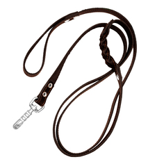 Поводок для собак Dono Della кожаный №20 обсидиан 2,2 м