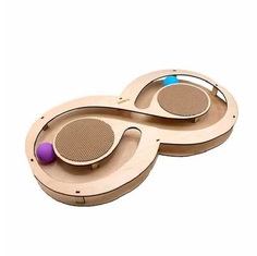 Игрушка для кошек GoSi Восьмерка с шариками и когтеточкой из гофрокартона 49 см