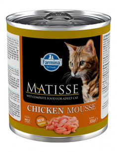 Влажный корм для взрослых кошек Farmina Matisse мусс с курицей - 300 г х 6 шт