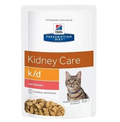 Влажный корм для кошек Hills Prescription Diet k/d Kidney Care, лосось, 85 гр