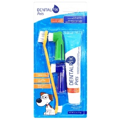 Зубная паста для собак Dentalpik Pets вкус говядина + 3 щетки