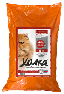 Сухой корм для кошек Холка, говядина и рис, 15 кг
