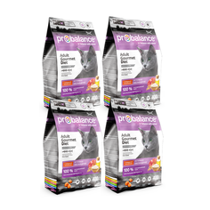 Сухой корм для кошек Probalance Gourmet Diet с говядиной и ягненком 4 шт. по 400 гр.