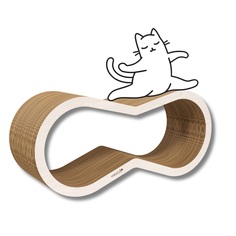Когтеточка для кошек Muzzle напольная, бежевый, картон, 71х31х22 см