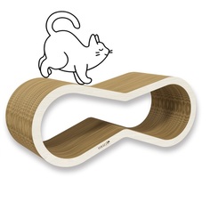 Когтеточка для кошек Muzzle напольная, бежевый, картон, 65х22х25 см