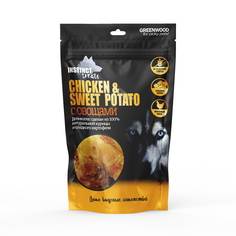 Лакомство для собак GREENWOOD INSTINCT TREATS Куриное филе со сладким картофелем, 80 г
