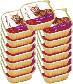 Влажный корм для кошек BioMenu Мясное ассорти, 15 шт по 100 г