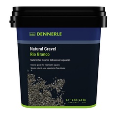 Грунт для аквариума Dennerle Riu Branco, природный, 0.1-2 мм, чёрный, 2.5 кг