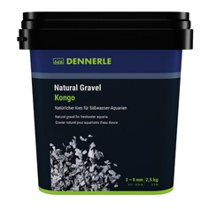 Грунт для аквариума Dennerle Kongo, природный, 3-8 мм, серый, 2.5 кг