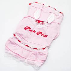 Платье для собак Кролик розовое 18 46 см No Brand