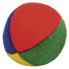 Игрушка для кошек Мяч с кошачьей мятой цветной 4 см No Brand