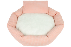 Лежак для собак и кошек AT, размер 70х50х13 см, цвет розовый