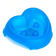Миска для животных Jack&King Сердце синяя 1,25 л