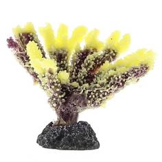 Декорация для аквариума Vitality Коралл пластиковый мягкий желтый 9,5x5,8x7 см
