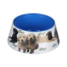 Миска для животных Zoo Plast Dogs пластиковая сине-белая 0,7 л