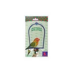 Игрушка для птиц Zoo-M качели с пластиковым подвесом 18 см