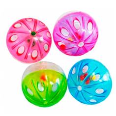 Игрушка для кошек Уют Мяч-погремушка с цветными шариками прозрачный 4,3 см 50 шт