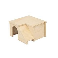 Домик для грызунов Дарэлл Eco Горка деревянная бежевый 13х13х8 см