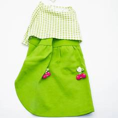 Платье для собак Sweet Home трикотажное зеленое ДЛ 41 см