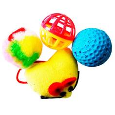 Игрушка для кошек Уют Три мячика и игрушка-сердце