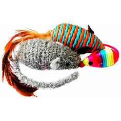 Игрушка для кошек Уют Три мыши разноцветная