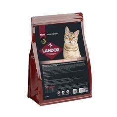 Сухой корм для кошек LANDOR CAT ADULT SENSITIVE с индейкой и уткой, 2 кг