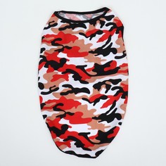 Майка для животных, 2XL (ДС 45, ОГ 55 см), камуфляж красный No Brand