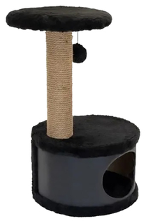Домик-когтеточка Дарэлл Конфетти, круглый, черный, 37x37x73 см