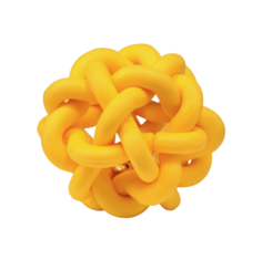 Игрушка резиновая для кошек Пижон Молекула желтая 4 см