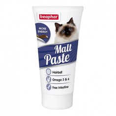 Мальт-паста для кошек BEAPHAR Malt Paste для выведения шерсти из кишечника, 25 г