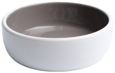 Миска Пижон Рыбные кость 9214848, серо-белая, 13,4x4 cм